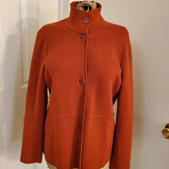 Talbots Sweaters - Talbots orange sweater size L EUC